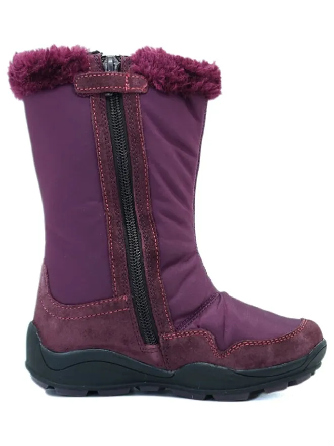 Leder-Winterstiefel in Aubergine>El Naturalista New