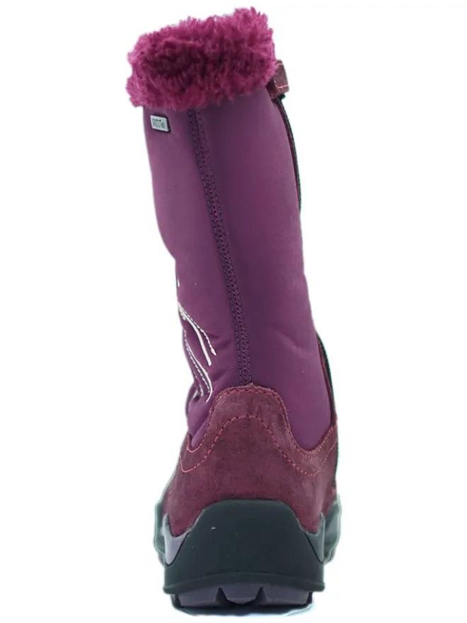 Leder-Winterstiefel in Aubergine>El Naturalista New