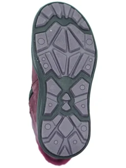 Leder-Winterstiefel in Aubergine><noscript><img width=