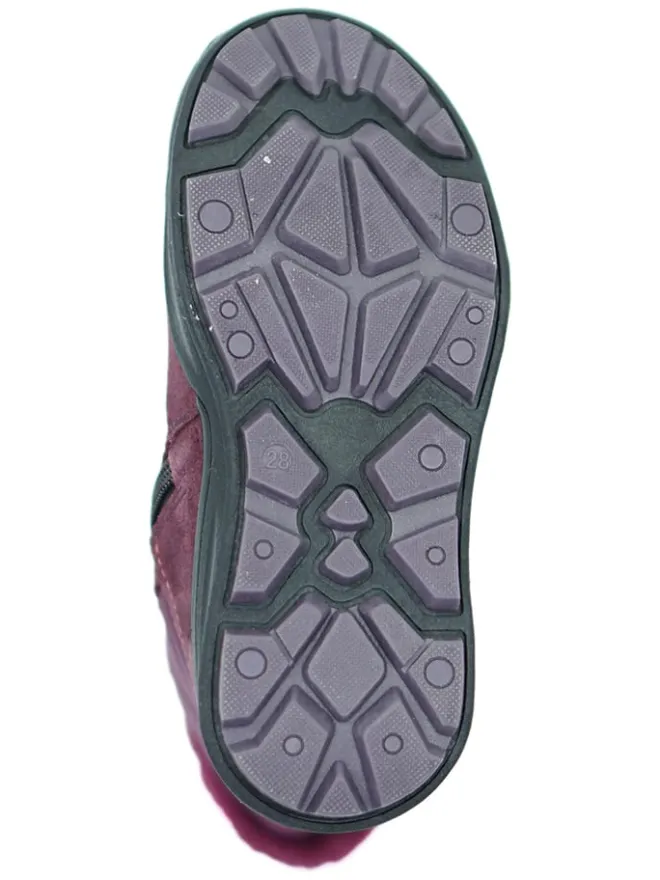 Leder-Winterstiefel in Aubergine>El Naturalista New