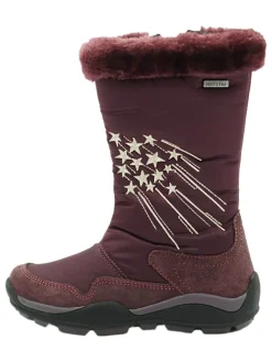 Leder-Winterstiefel in Aubergine>El Naturalista Hot