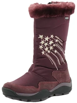 Leder-Winterstiefel in Aubergine>El Naturalista Hot