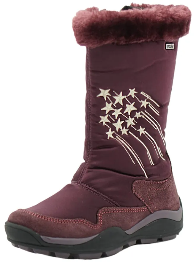 Leder-Winterstiefel in Aubergine>El Naturalista Hot