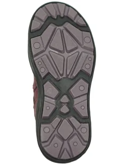 Leder-Winterstiefel in Aubergine><noscript><img width=