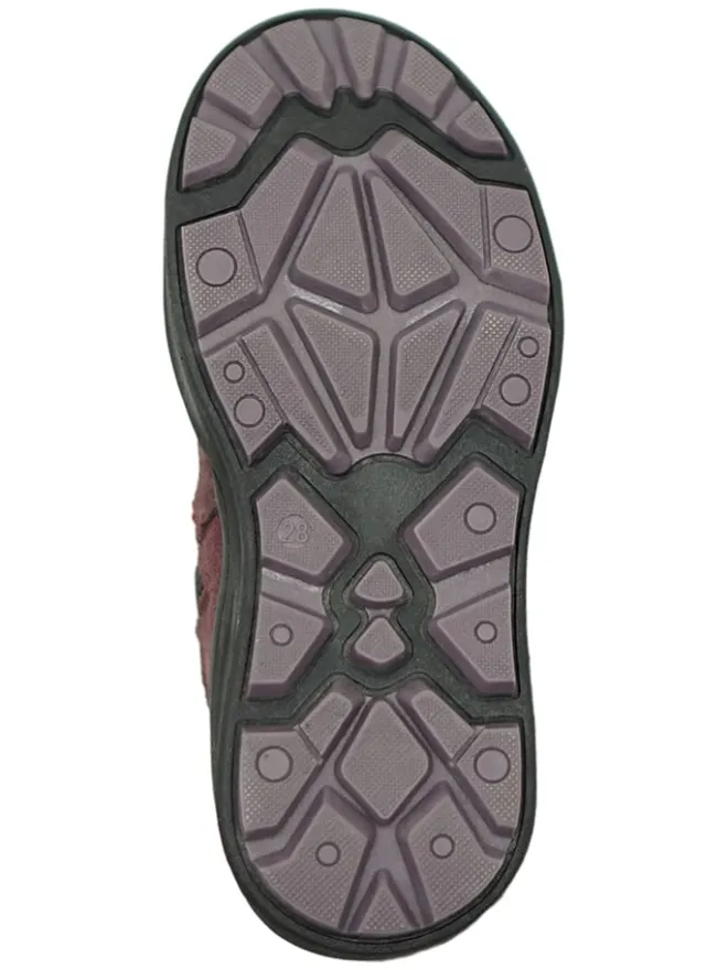Leder-Winterstiefel in Aubergine>El Naturalista Hot