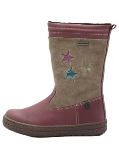 Leder-Winterstiefel in Beige/ Altrosa>El Naturalista Clearance