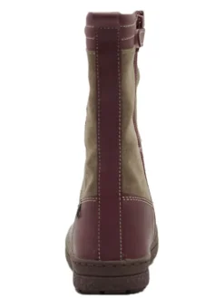 Leder-Winterstiefel in Beige/ Altrosa><noscript><img width=