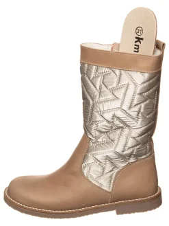 kmins Stiefel & Boots·Stiefel^Leder-Winterstiefel in Beige/ Gold