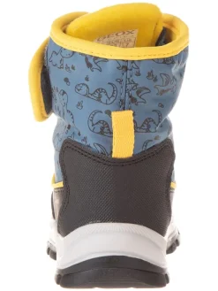 Leder-Winterstiefel in Blau><noscript><img width=