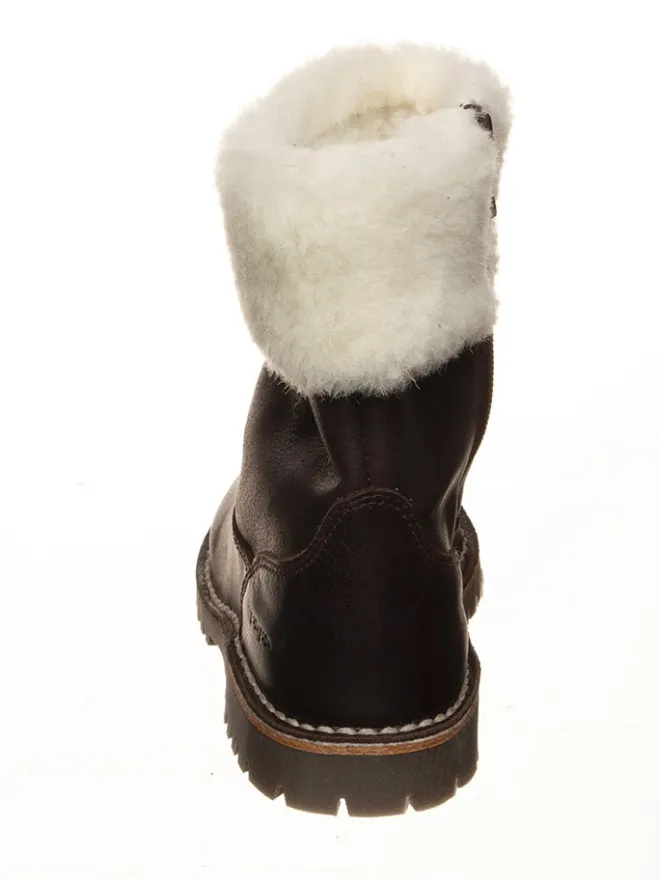 Leder-Winterstiefel in Braun>POM POM Sale