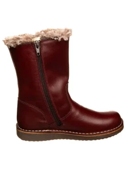 Leder-Winterstiefel in Dunkelrot>El Naturalista Hot