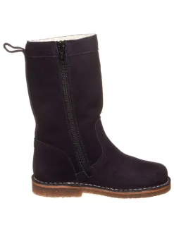 Leder-Winterstiefel in Dunkelblau>kmins Discount