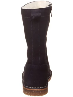 Leder-Winterstiefel in Dunkelblau><noscript><img width=