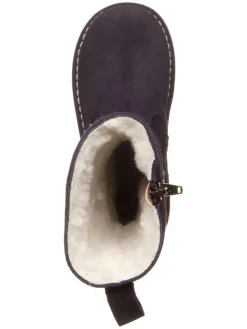 Leder-Winterstiefel in Dunkelblau><noscript><img width=