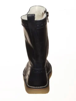 Leder-Winterstiefel in Dunkelblau><noscript><img width=