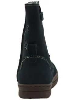 Leder-Winterstiefel in Dunkelblau><noscript><img width=