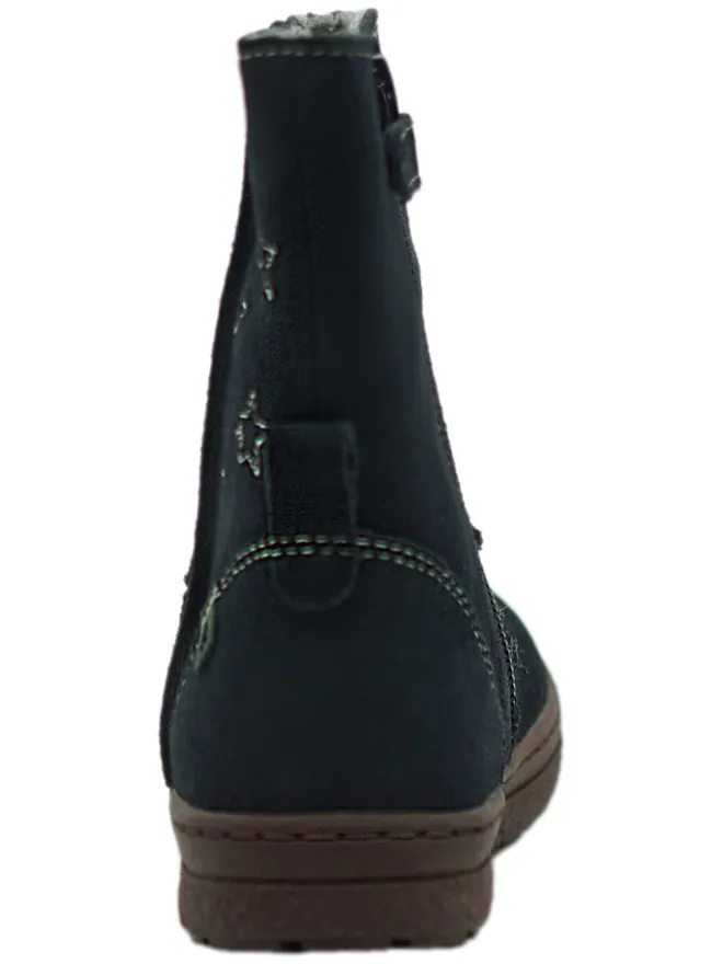 Leder-Winterstiefel in Dunkelblau>El Naturalista New