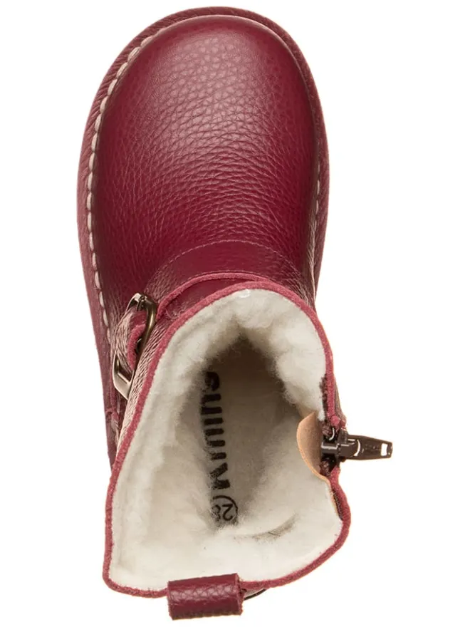 kmins Stiefel & Boots·Stiefel^Leder-Winterstiefel in Dunkelrot