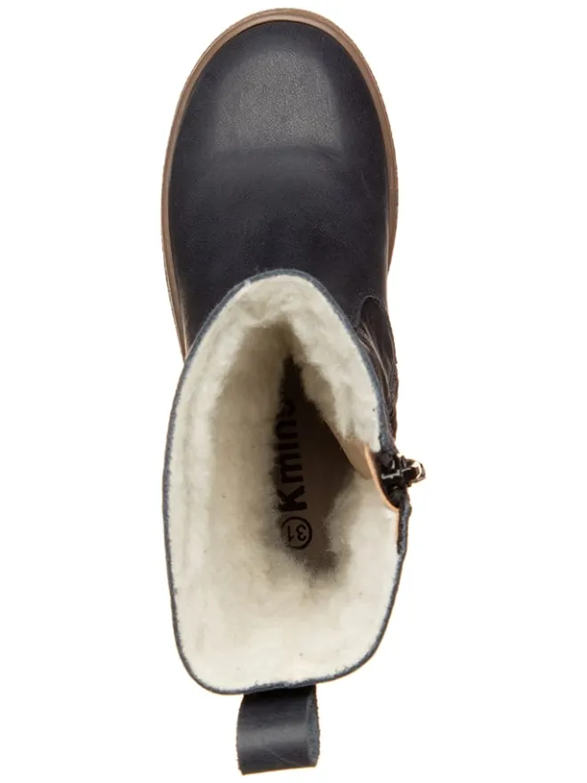 kmins Stiefel & Boots·Stiefel^Leder-Winterstiefel in Dunkelblau