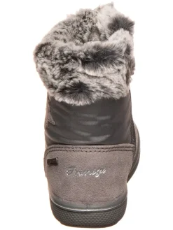 Leder-Winterstiefel in Grau><noscript><img width=