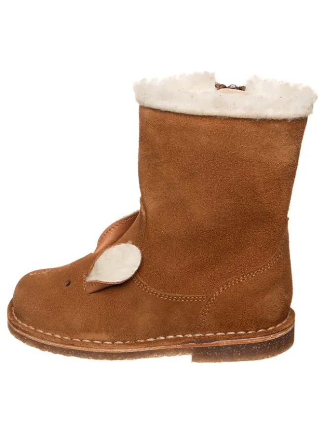 kmins Stiefel & Boots·Stiefel^Leder-Winterstiefel in Hellbraun