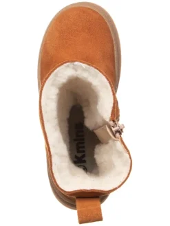 Leder-Winterstiefel in Hellbraun><noscript><img width=