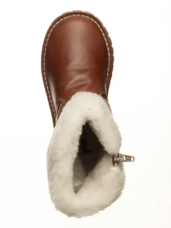 POM POM Stiefel & Boots·Stiefel^Leder-Winterstiefel in Hellbraun
