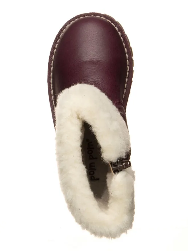 POM POM Stiefel & Boots·Stiefel^Leder-Winterstiefel in Lila