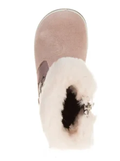 Leder-Winterstiefel in Rosa><noscript><img width=