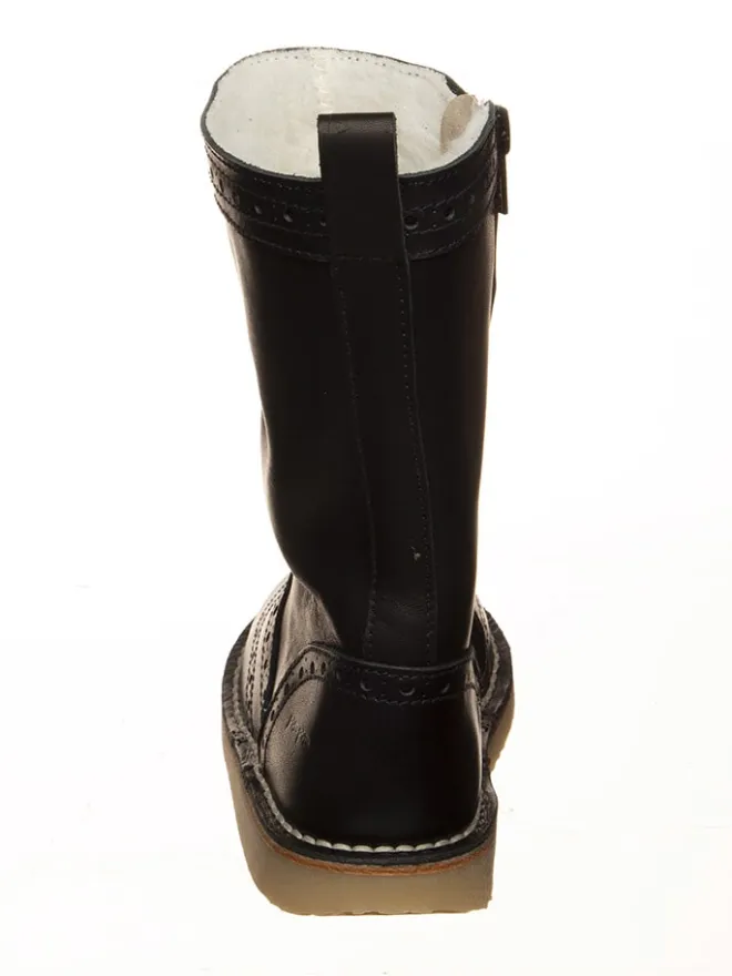 POM POM Stiefel & Boots·Stiefel^Leder-Winterstiefel in Schwarz