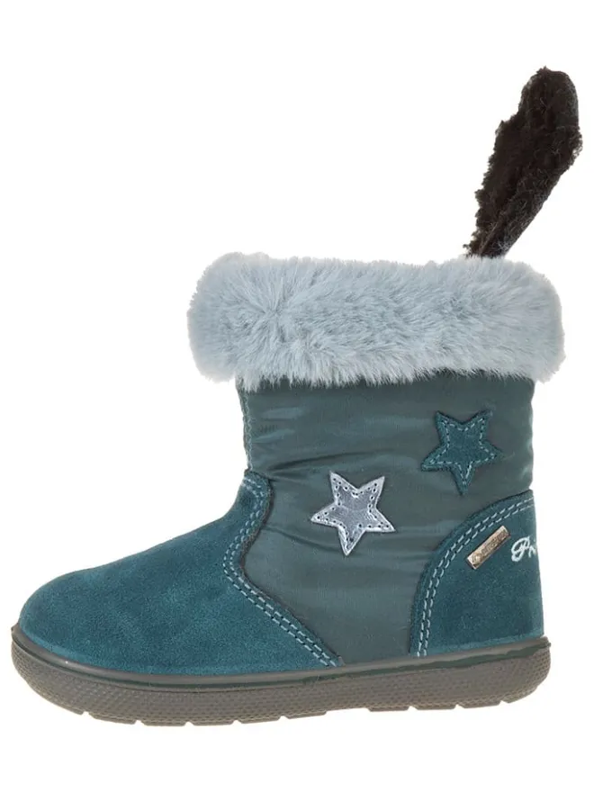Leder-Winterstiefel in Türkis>Primigi Online
