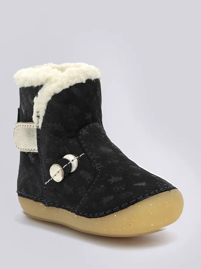 Leder-Winterstiefel "So windy" in Schwarz>Kickers Sale