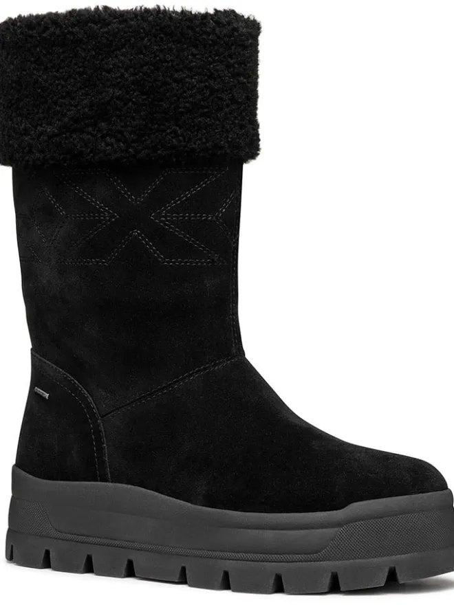 Geox Stiefel & Boots^Leder-Winterstiefel "Spherica" in Schwarz