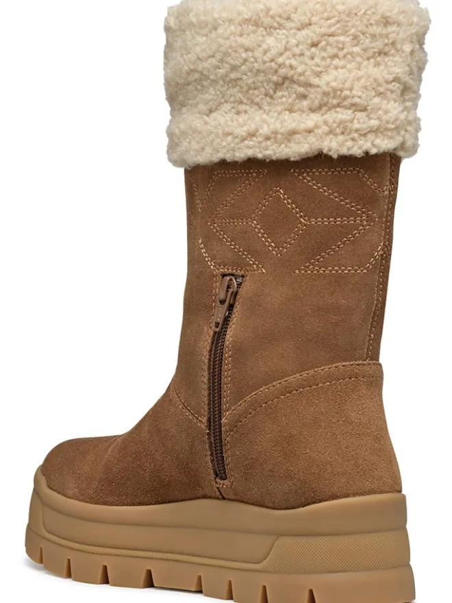 Leder-Winterstiefel "Spherica" in Hellbraun>Geox Outlet