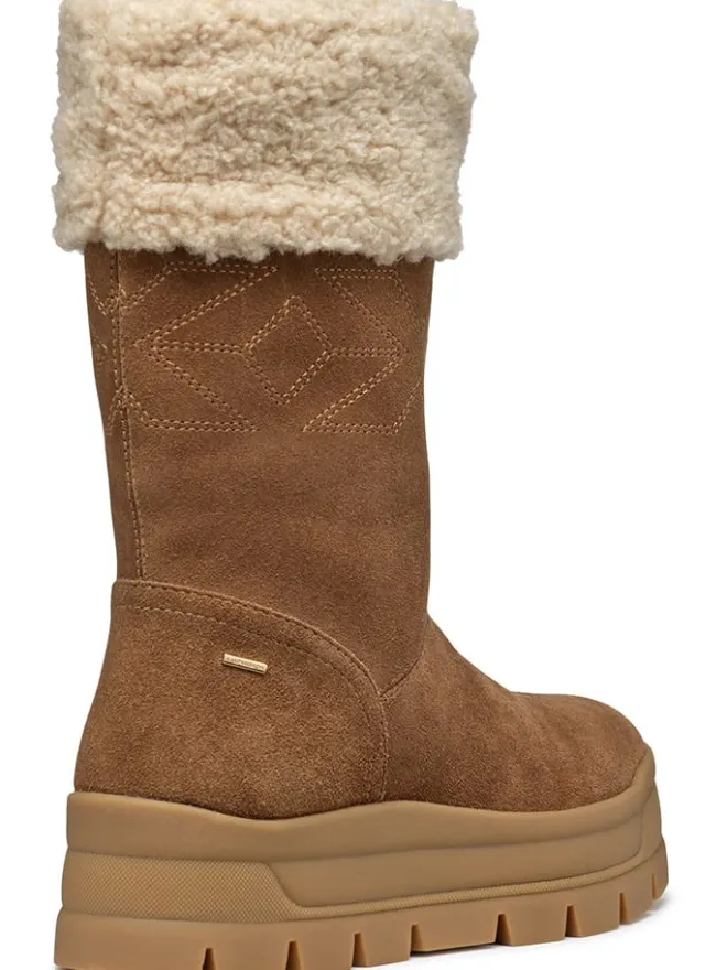 Leder-Winterstiefel "Spherica" in Hellbraun>Geox Outlet