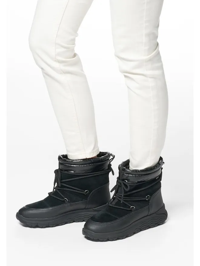 Geox Stiefel & Boots^Leder-Winterstiefel "Spherica" in Schwarz