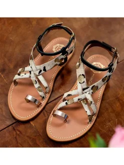 Leder-Zehensandalen 
