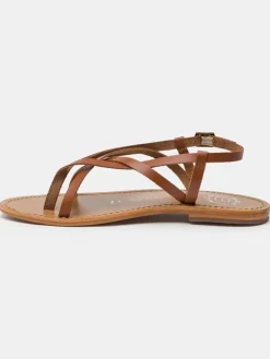 Leder-Zehensandalen 