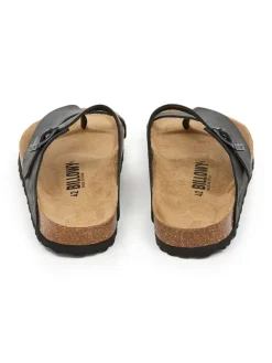 billowy Sandalen & Pantoletten^Leder-Zehentrenner in Schwarz