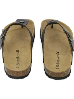 Leder-Zehentrenner in Braun><noscript><img width=