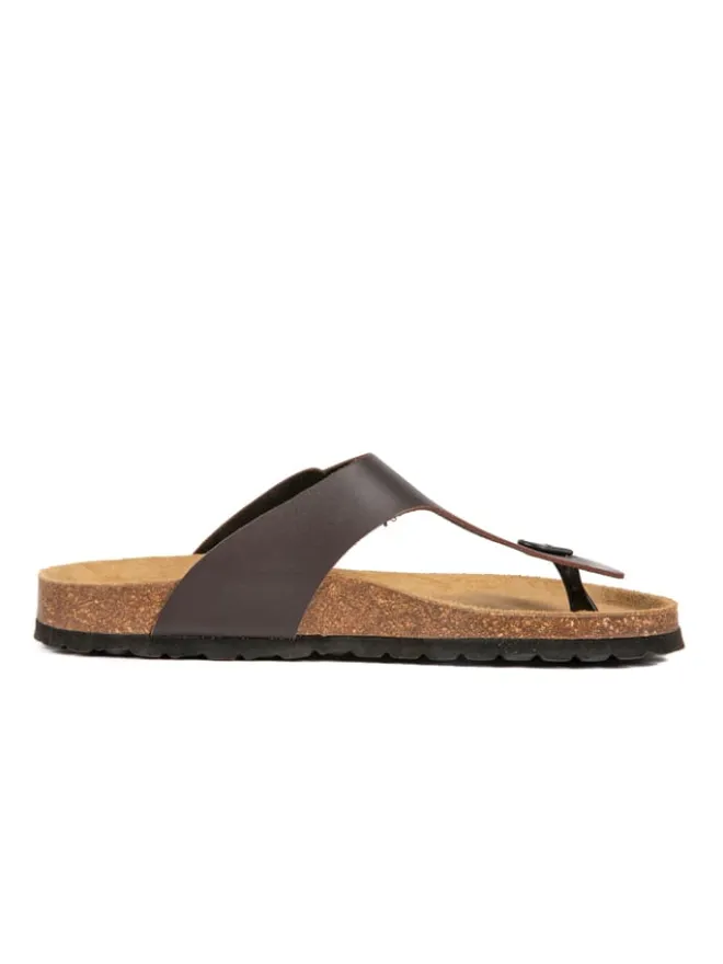 Leder-Zehentrenner in Braun>BABUNKERS Family Hot