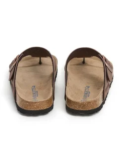 Leder-Zehentrenner in Braun><noscript><img width=