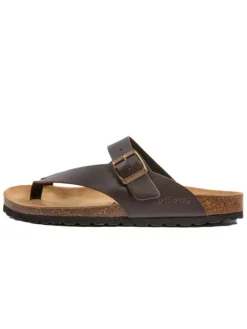 billowy Hausschuhe|Sandalen & Pantoletten^Leder-Zehentrenner in Braun