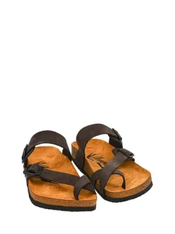 Moosefield Sandalen & Pantoletten|Sandalen·Zehensandalen^Leder-Zehentrenner in Braun