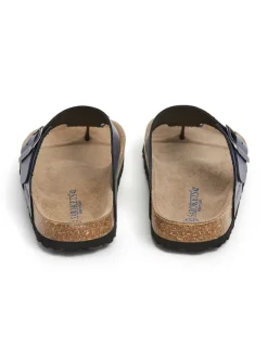 SABOKETS Sandalen & Pantoletten^Leder-Zehentrenner in Dunkelblau
