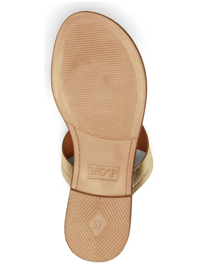 Marc O'Polo Shoes Sandalen^Leder-Zehentrenner in Gold