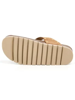 Leder-Zehentrenner in Hellbraun><noscript><img width=