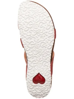 Leder-Zehentrenner in Hellrot><noscript><img width=