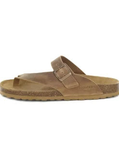 BABUNKERS Family Sandalen & Pantoletten^Leder-Zehentrenner in Hellbraun