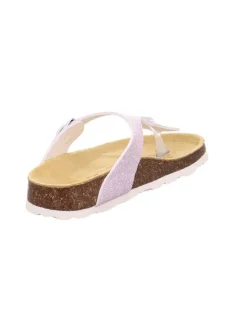 Leder-Zehentrenner in Lila/ Silber><noscript><img width=